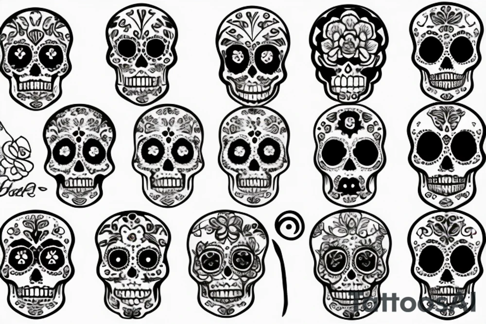 Sugar skull tattoo idea