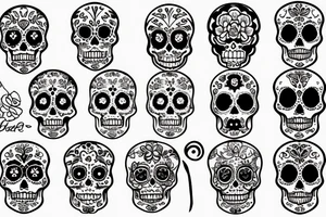 Sugar skull tattoo idea