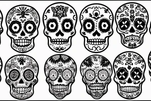 Sugar skull tattoo idea
