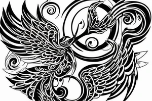 Hourglass with wings tattoo idea