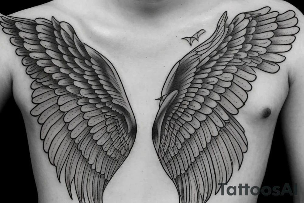 Hourglass with wings tattoo idea