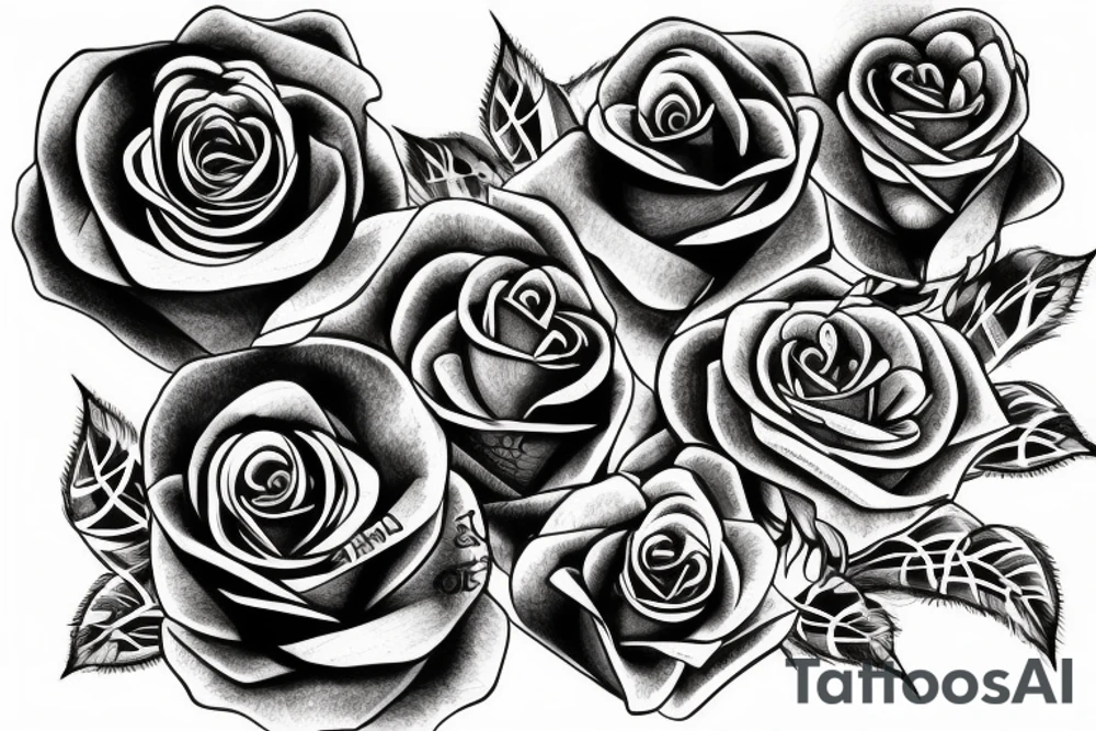 Rose in chains tattoo idea