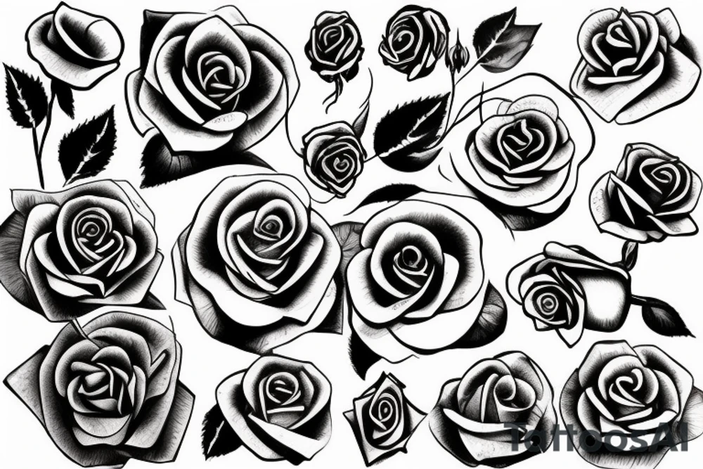 Rose in chains tattoo idea