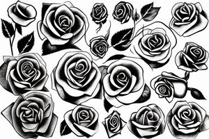 Rose in chains tattoo idea