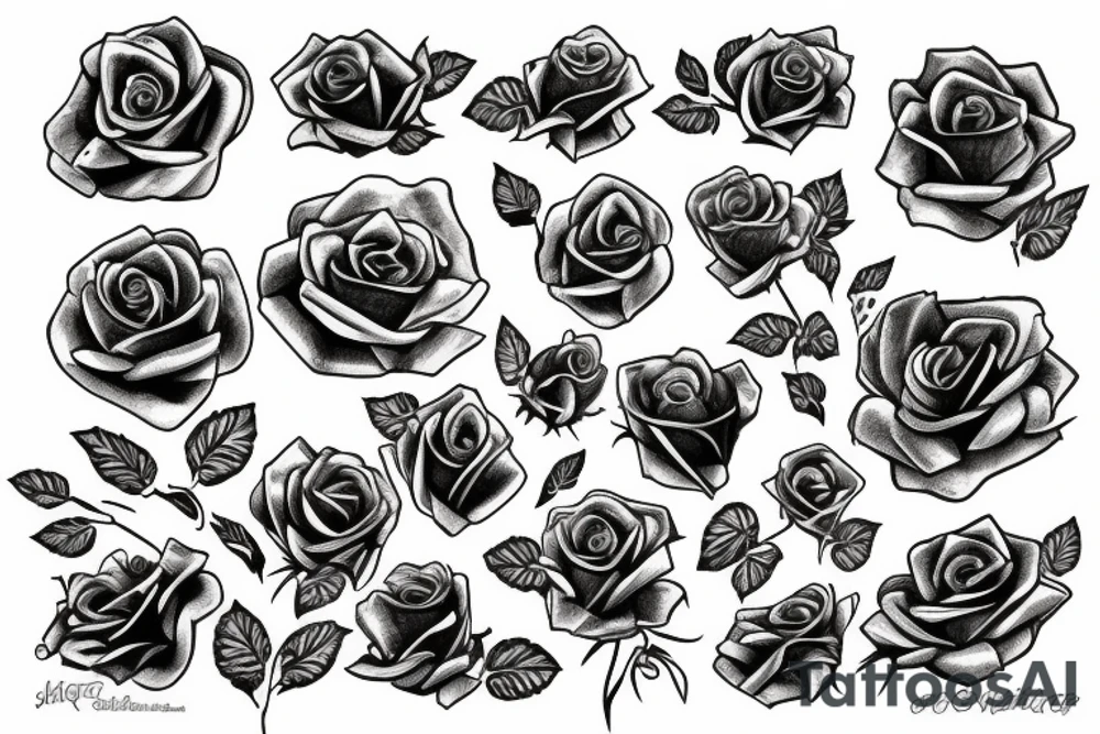 Rose in chains tattoo idea