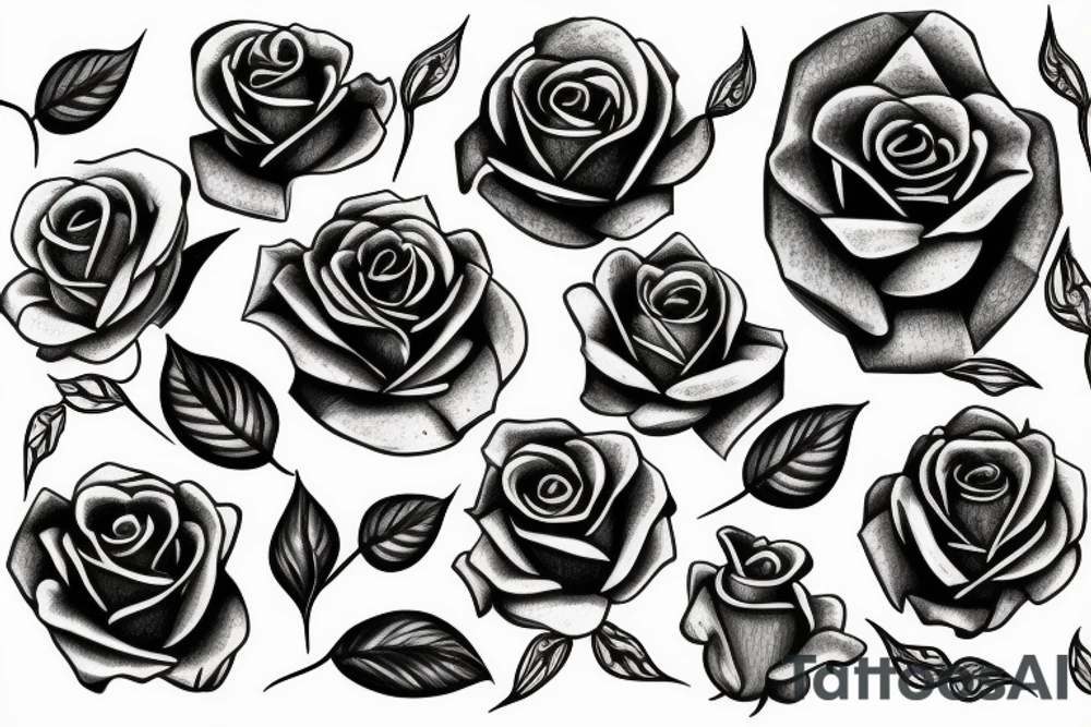 Rose in chains tattoo idea