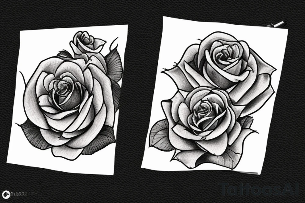 Rose in chains tattoo idea