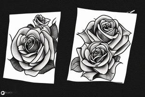 Rose in chains tattoo idea