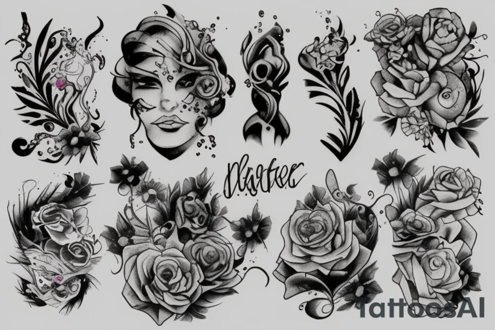 Watercolor splash tattoo idea