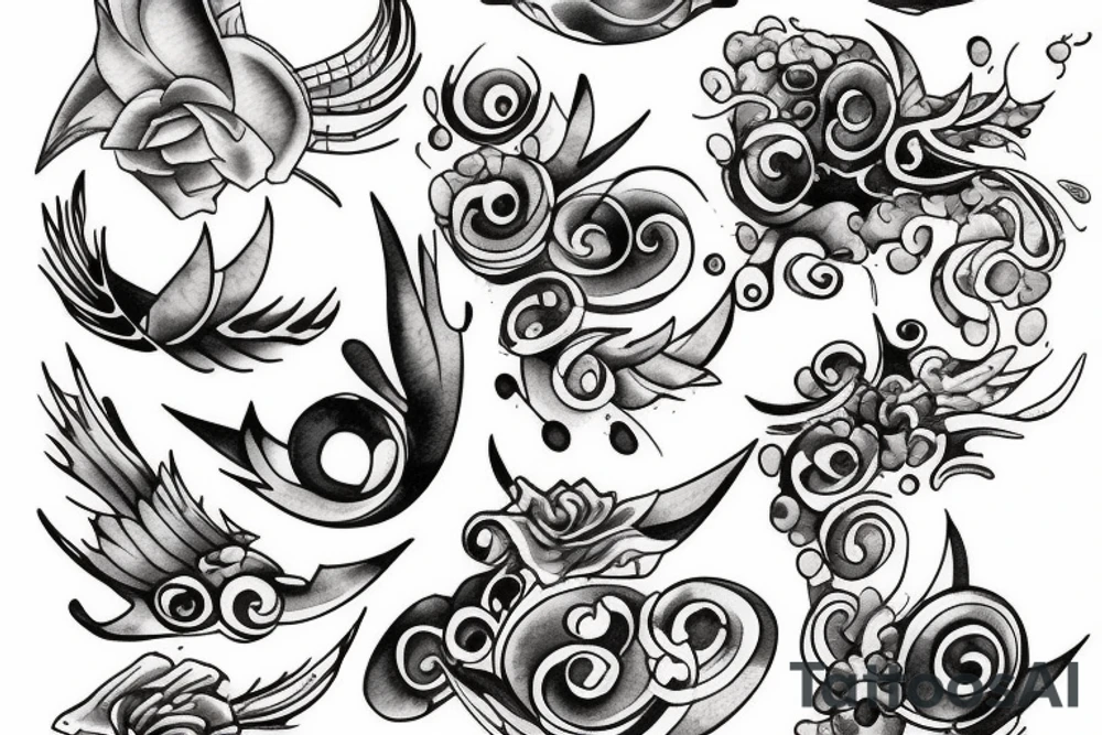 Watercolor splash tattoo idea