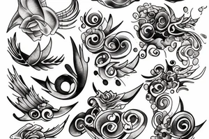 Watercolor splash tattoo idea