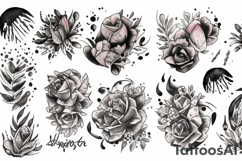 Watercolor splash tattoo idea