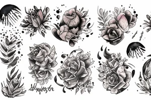 Watercolor splash tattoo idea
