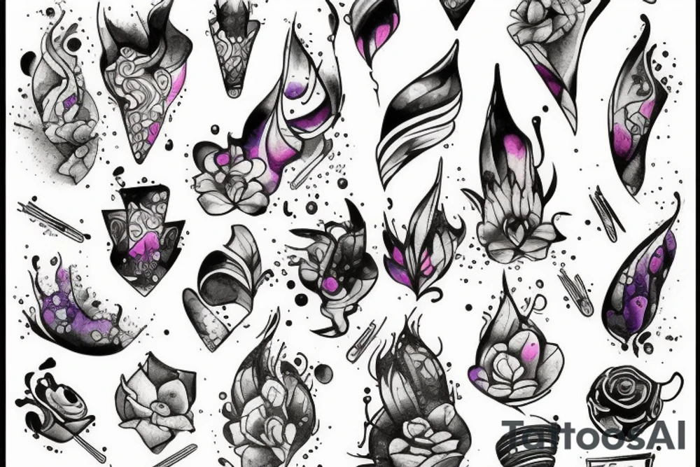 Watercolor splash tattoo idea