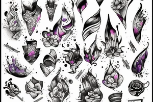 Watercolor splash tattoo idea