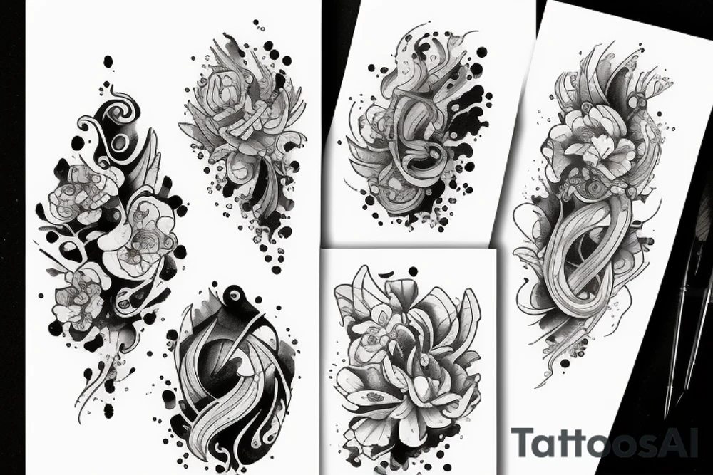 Watercolor splash tattoo idea