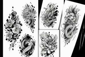 Watercolor splash tattoo idea