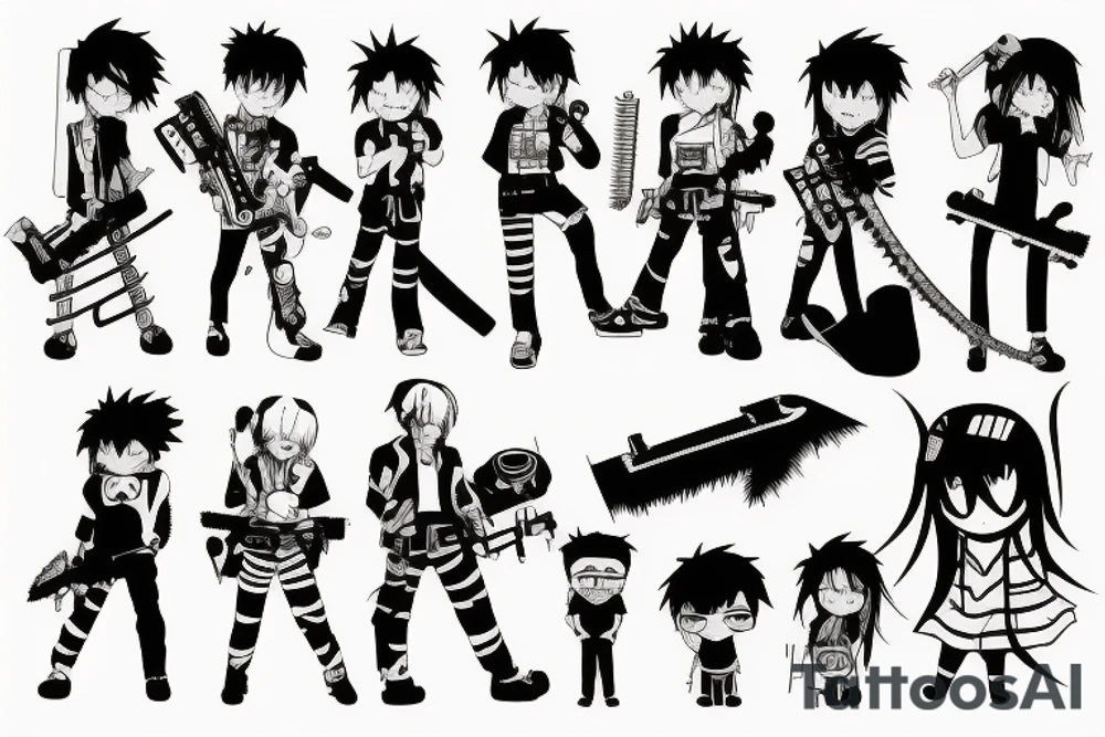 anime 
Chainsaw Man tattoo idea
