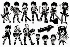 anime 
Chainsaw Man tattoo idea