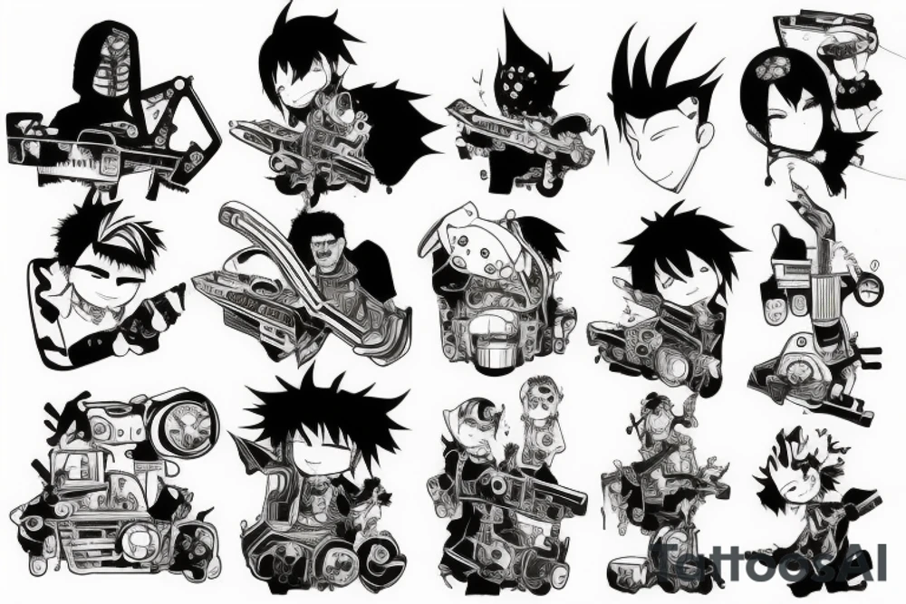 anime 
Chainsaw Man tattoo idea