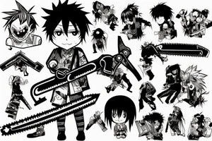 anime 
Chainsaw Man tattoo idea