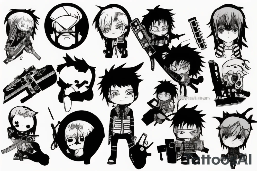 anime 
Chainsaw Man tattoo idea