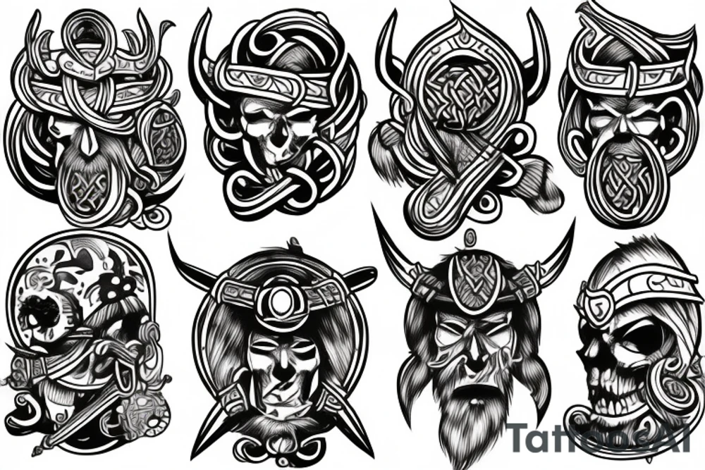 Viking simbols tattoo idea