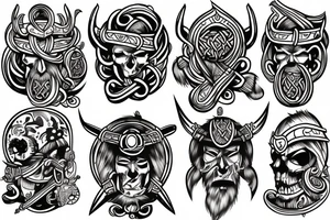 Viking simbols tattoo idea