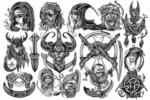 Viking simbols tattoo idea