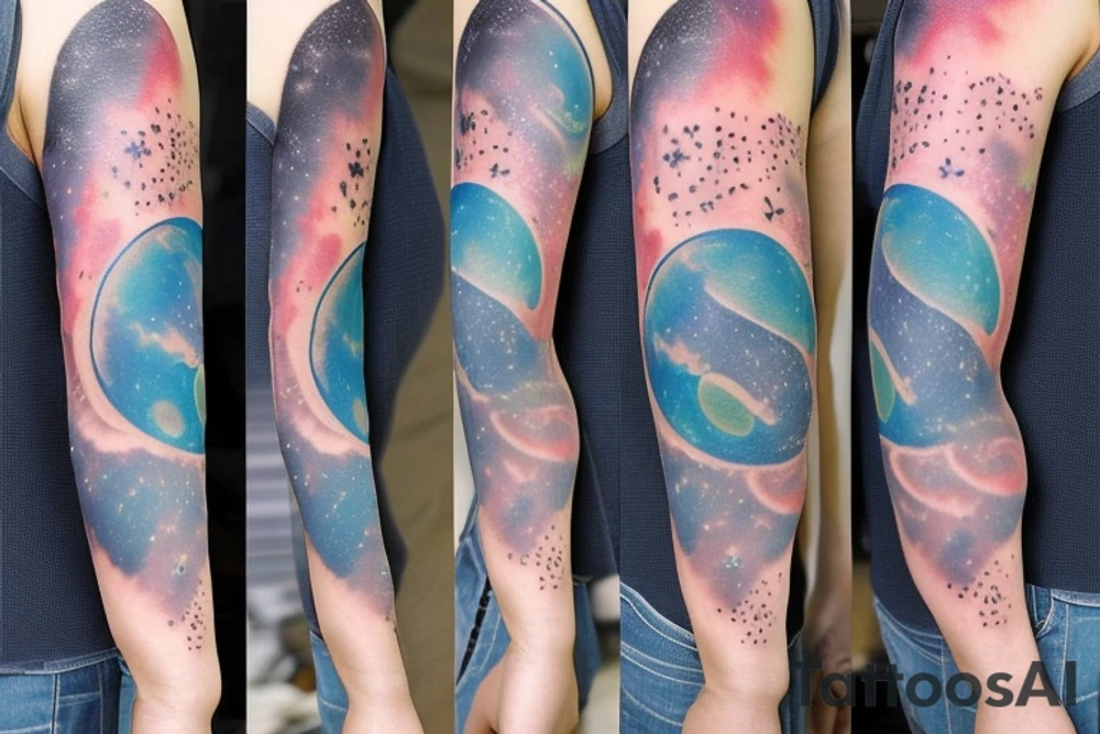 lunar space square compass hopes dreams planets galaxy tattoo idea