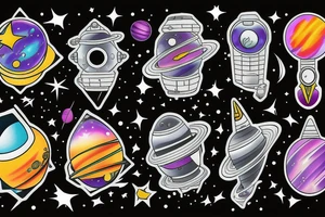 Outer space planets galaxy super nova tattoo idea