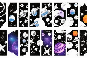 Outer space planets galaxy super nova tattoo idea