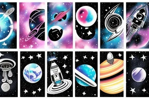 Outer space planets galaxy super nova tattoo idea