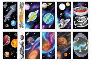 Outer space planets galaxy super nova tattoo idea