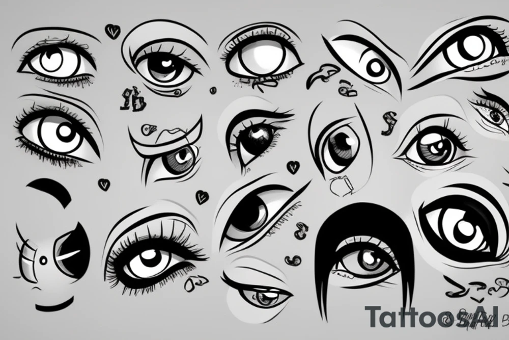 sad eye tattoo idea