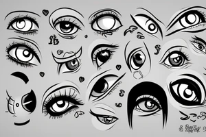 sad eye tattoo idea