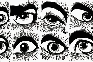 sad eye tattoo idea