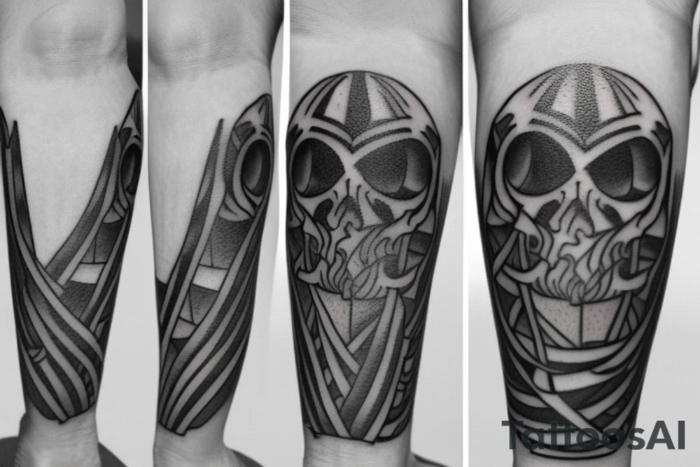 wood hourglass tattoo idea