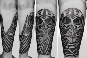 wood hourglass tattoo idea