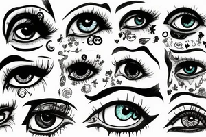 sad eye tattoo idea