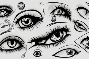 sad eye tattoo idea