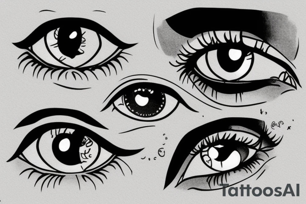 a sad eye tattoo idea