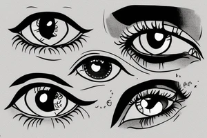 a sad eye tattoo idea