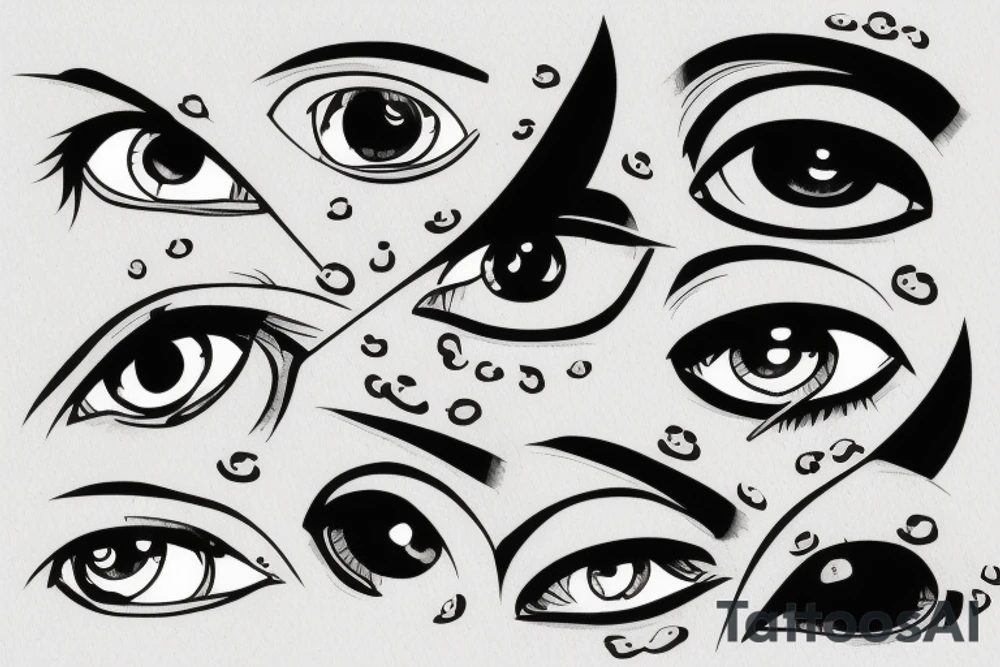a sad eye tattoo idea