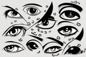 a sad eye tattoo idea