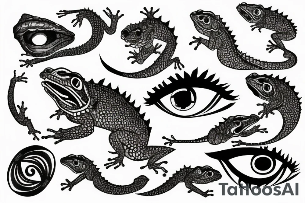 a eye of a lizard tattoo idea