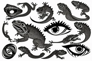 a eye of a lizard tattoo idea