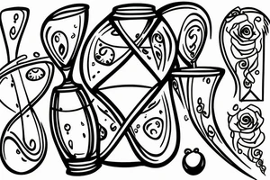 hourglass marking time tattoo idea