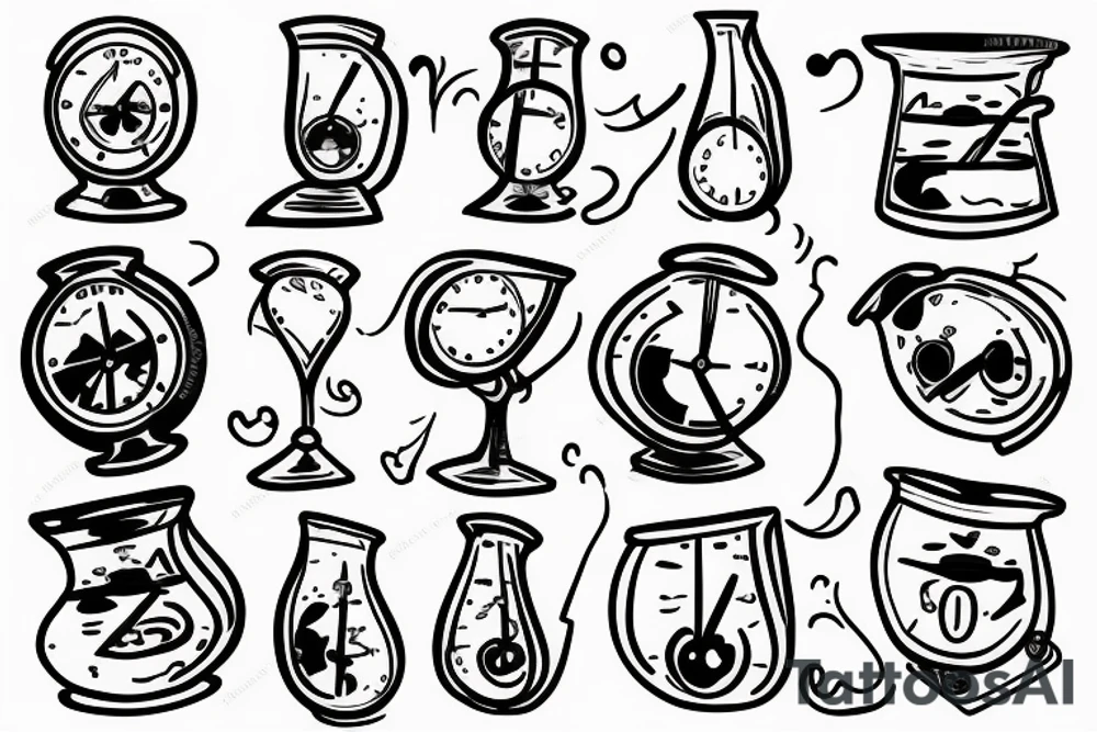 hourglass marking time tattoo idea