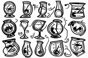 hourglass marking time tattoo idea